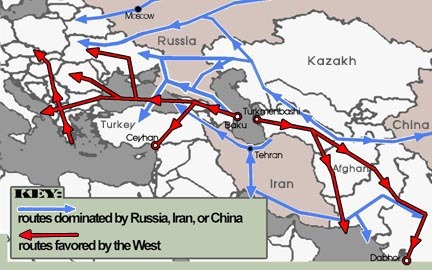 Oil Pipelines of Central Asia and Caucasus